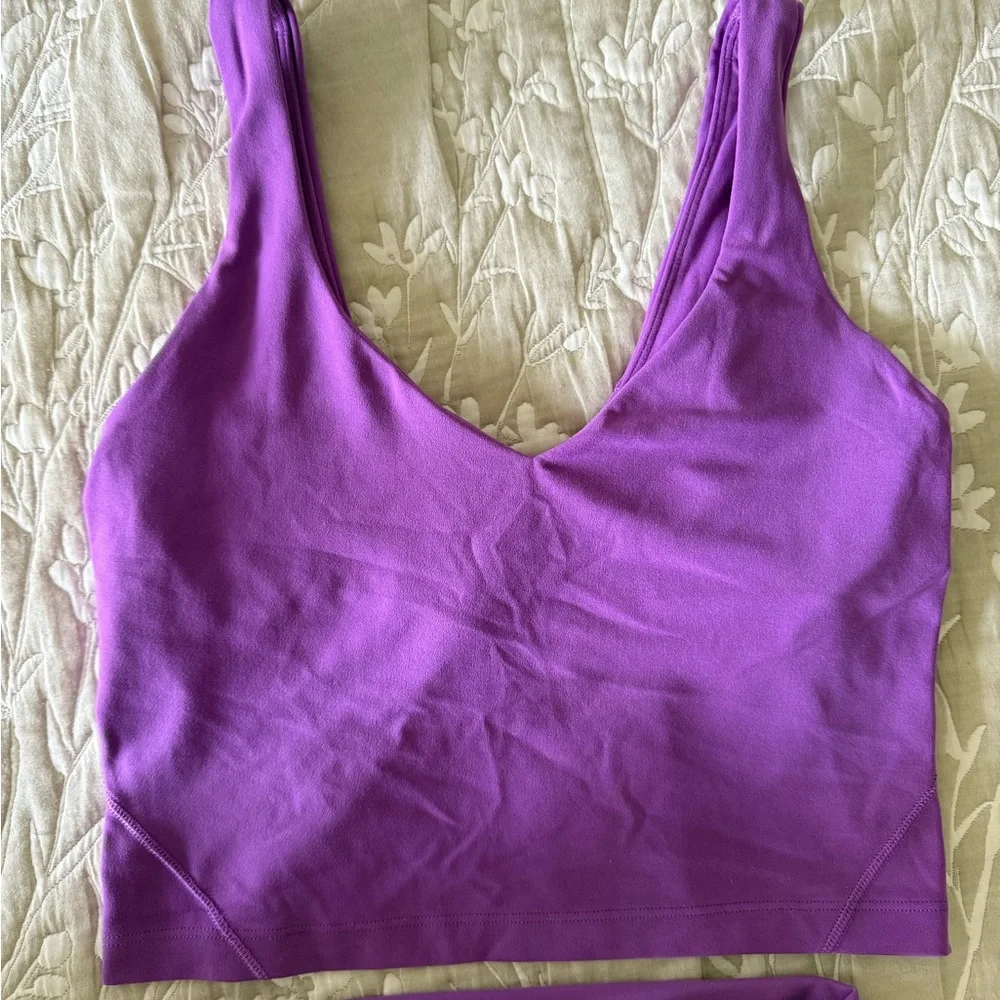 Lululemon Violet Tank and Leggings Set - Picture 5 of 6